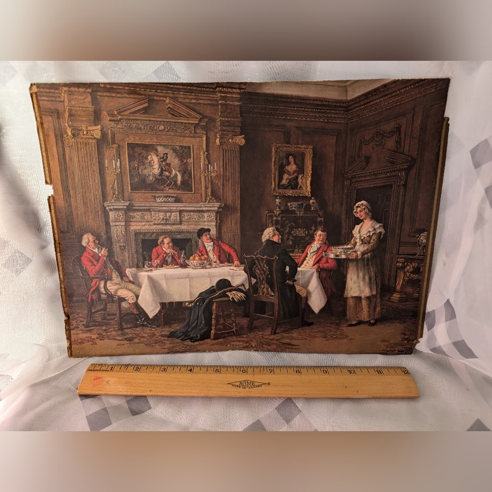 Vintage,"The Hunt Breakfast" Print By F.M. Bennett -For Friendship Sake